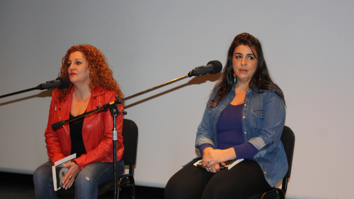 Amparo Sánchez junto a la alcaldesa María Eugenia Rufino.