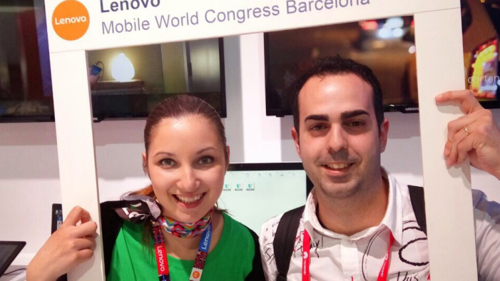 José Antonio de la O durante la participación de Gizlogic en la feria Mobile World Congress..