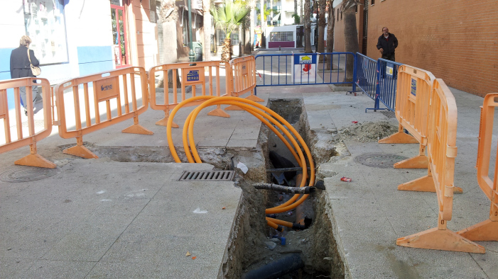 Imagen de archivo de una de las obras para ampliar la red de Gas Natural.