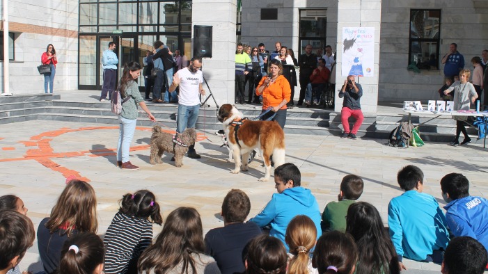 Exhibición de los perros de ayuda .